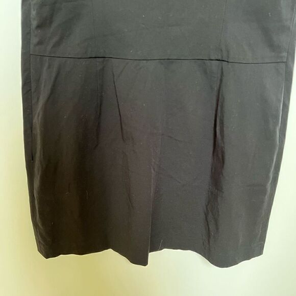 Theory Monaco Moises Sheath Dress Black Short Sleeve LBD Workwear size 6 - Picture 7 of 11
